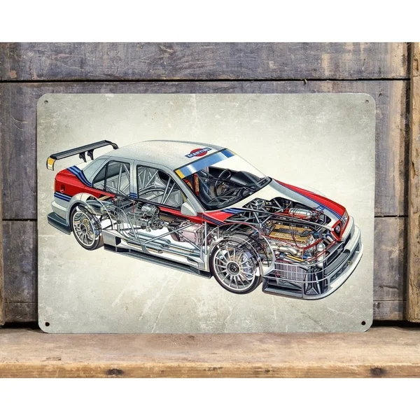 

Alfa Romeo 155ti Motorsport Cutaway Poster Tin Sign Room Decoration Men Plates Wall Stickers Home Decoration 12 X 8 Inch