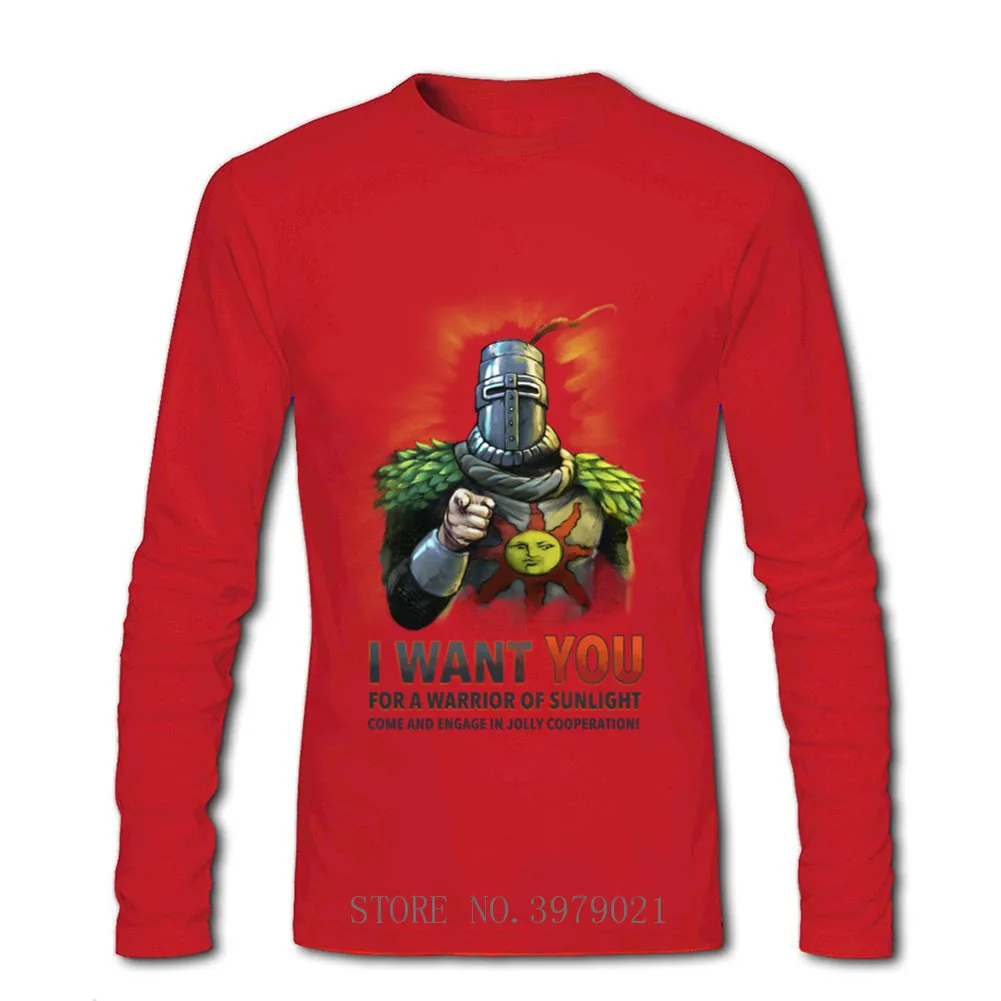 I want YOU for a Warrior of Sunlight young men T-Shirt Gaming Arteries Long sleeve o-neck T Shirt | Мужская одежда