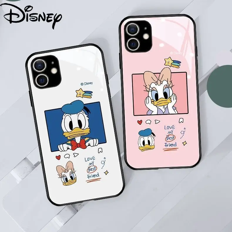 

Disney Donald Duck Phone Case for iPhone 6S/7/8P/X/XR/XS/XSMAX/11/12Pro/12mini Phone Glass Case Cover