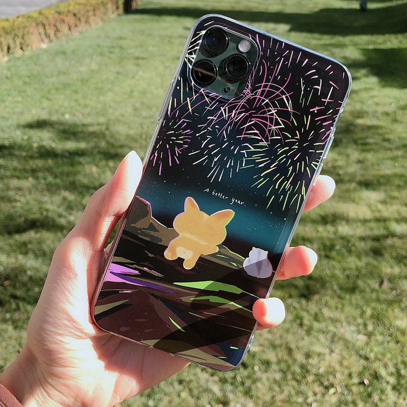 STARRY FOREST Лучший год фейерверков проиллюстрированный мягкий чехол для iphone 11 promax XR
