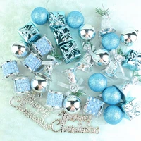 christmas tree decorations plastic ball gift 32 pieces per lot lake blue christmas bag pendant christmas pendant ornaments