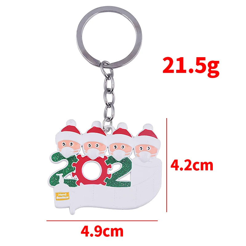 Рождественское украшение 2020 цепочка для ключей с Санта Клаусом Рождественская