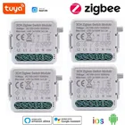 Tuya Zigbee умный переключатель дистанционного Управление модуль с нейтральным 100V-240V Mini 3 Way Беспроводной светильник реле совместимый Alexa Google Home