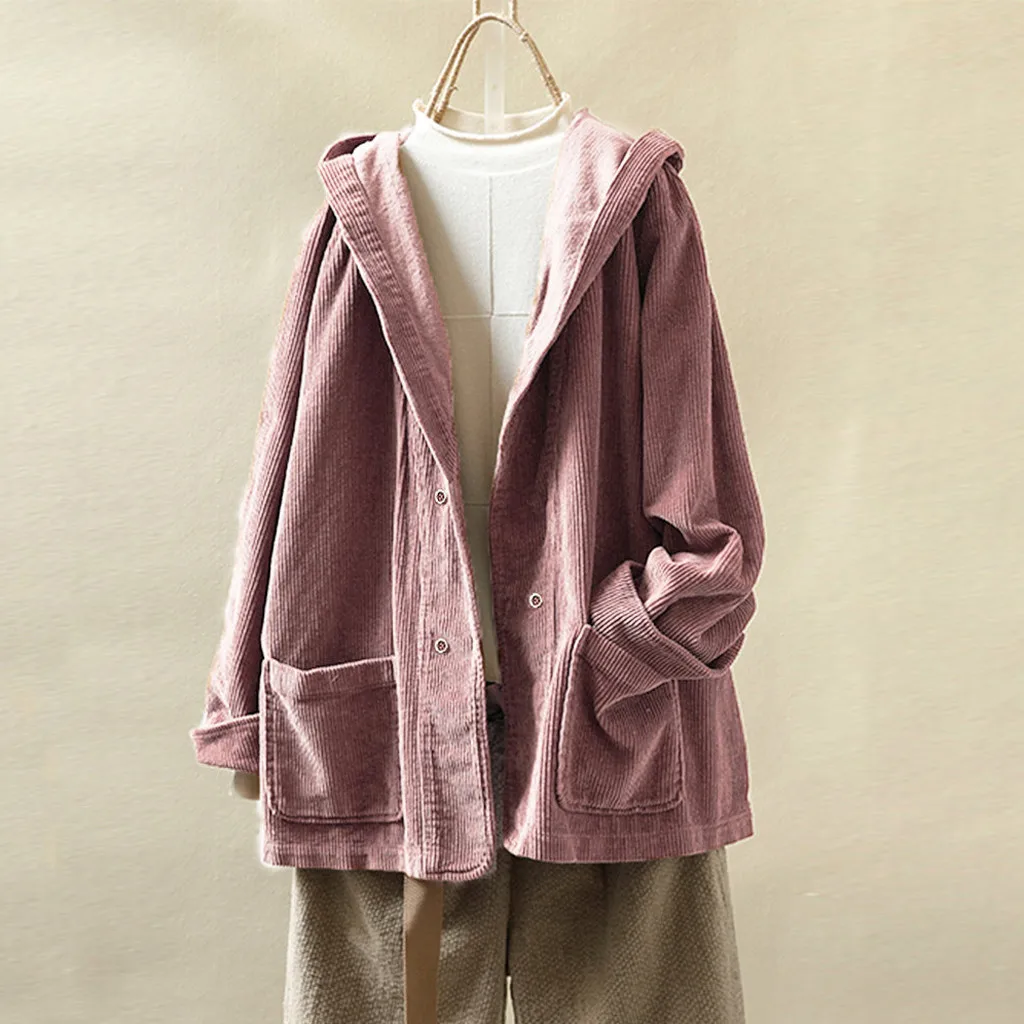 Модная горячая распродажа Повседневная Женская винтажная куртка с капюшоном и