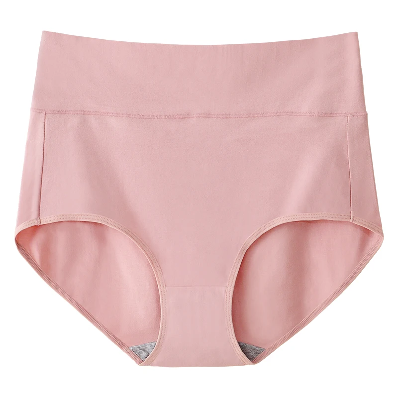 Большие размеры женские трусы до линии бедер однотонное нижнее белье с высокой