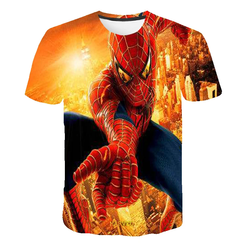 

Children Clothing Super-Hero TShirt Spider Summer Baby Clothes Boys Girls Breathable Novelty Kid Short Sleeve 3d Fashion Cartoon