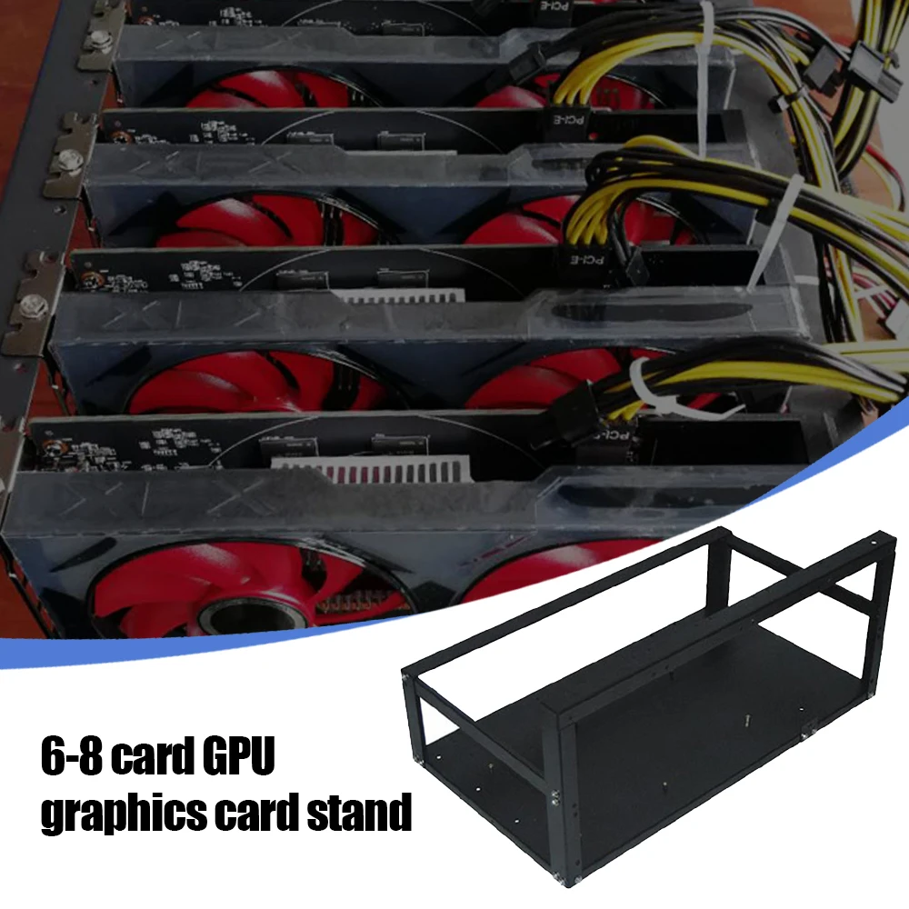 

Open Mining Frame Thickened ETH Motherboard Bracket Fixing Frame 6/8 GPU Bitcoin Mining Rig Case Computer ITX/ MICRO ATX