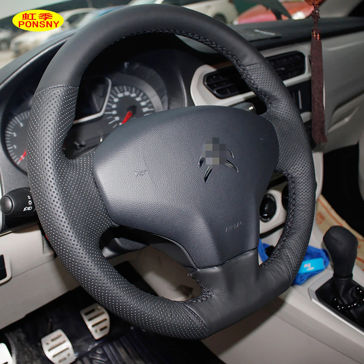 Чехлы для руля автомобиля PONSNY из искусственной кожи чехол Citroen C-Elysee 2013-2017