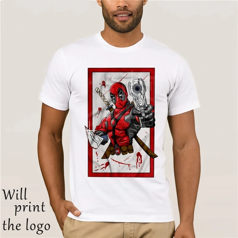 Лето 2019 хит продаж мягкая футболка из 100% хлопка Marvel Deadpool брендовая одежда |