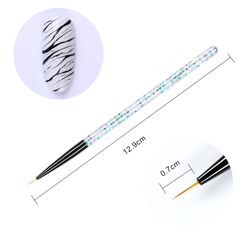 3 шт кисть для подводки ногтей Аксессуары рисования УФ гель ручка Кисть