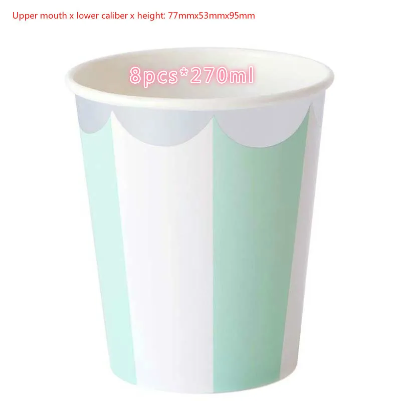 Праздничные вечерние принадлежности из серебряной фольги зеленые бумажные