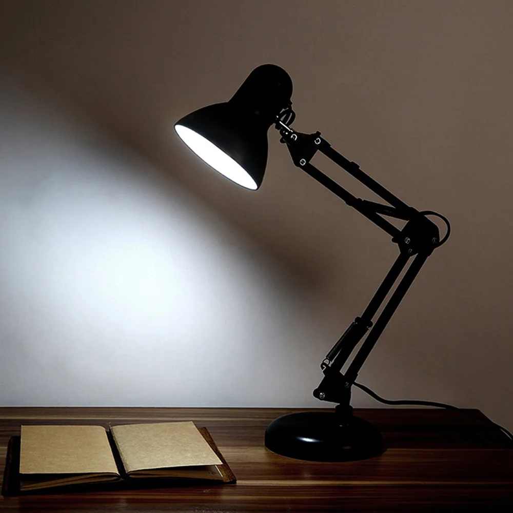 

AC85-265V E27 /E26 Led Bulb Lamps Flexible Table Lamp Swing Arm Clamp Mount Lamp Office Studio Home Table Desk Light EU US