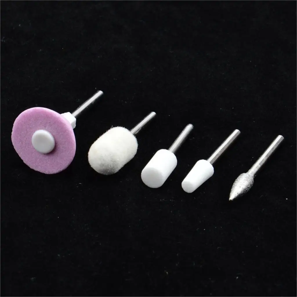

ZKO 1 Set 5 Bits Electric Nail Drill For Machine Diamond Ceramic Milling Cutter Bits Cuticle Clean Rotary Manicure Pedicure Tool