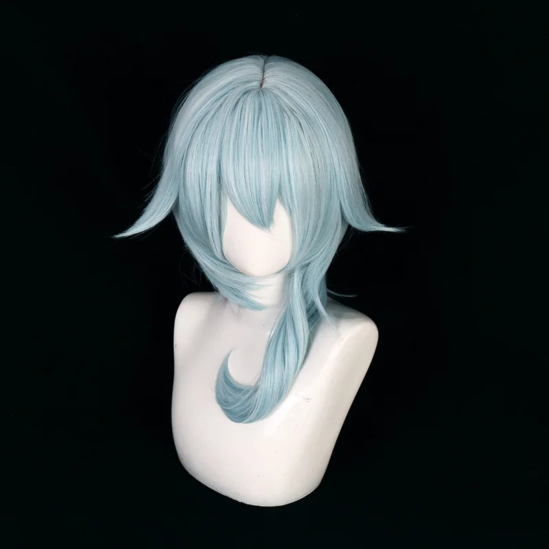 

Cosplay As Costume Accessories, The New Role of The Original God, Yula, Yan Fei, Blue Face Shape COS, Game Anime Wig