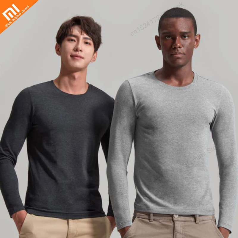 Мужская рубашка с круглым вырезом xiaomi youpin 2 шт. одежда для осени и зимы 4 цвета на