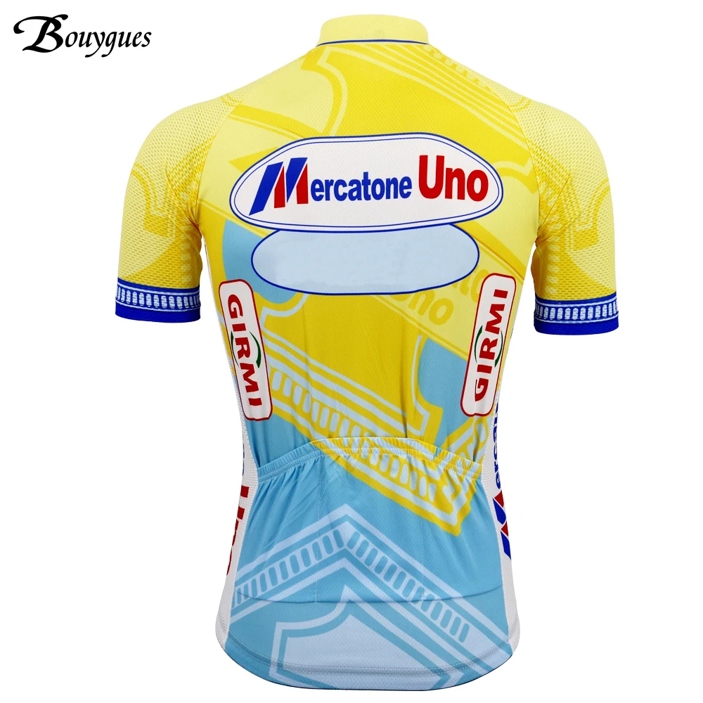 Итальянская мужская классическая велосипедная Джерси желтая летняя одежда для