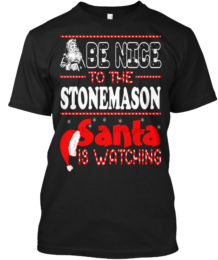 Мужская футболка Stonemason Санта Клаус смотреть Рождество женская футболка|Мужские