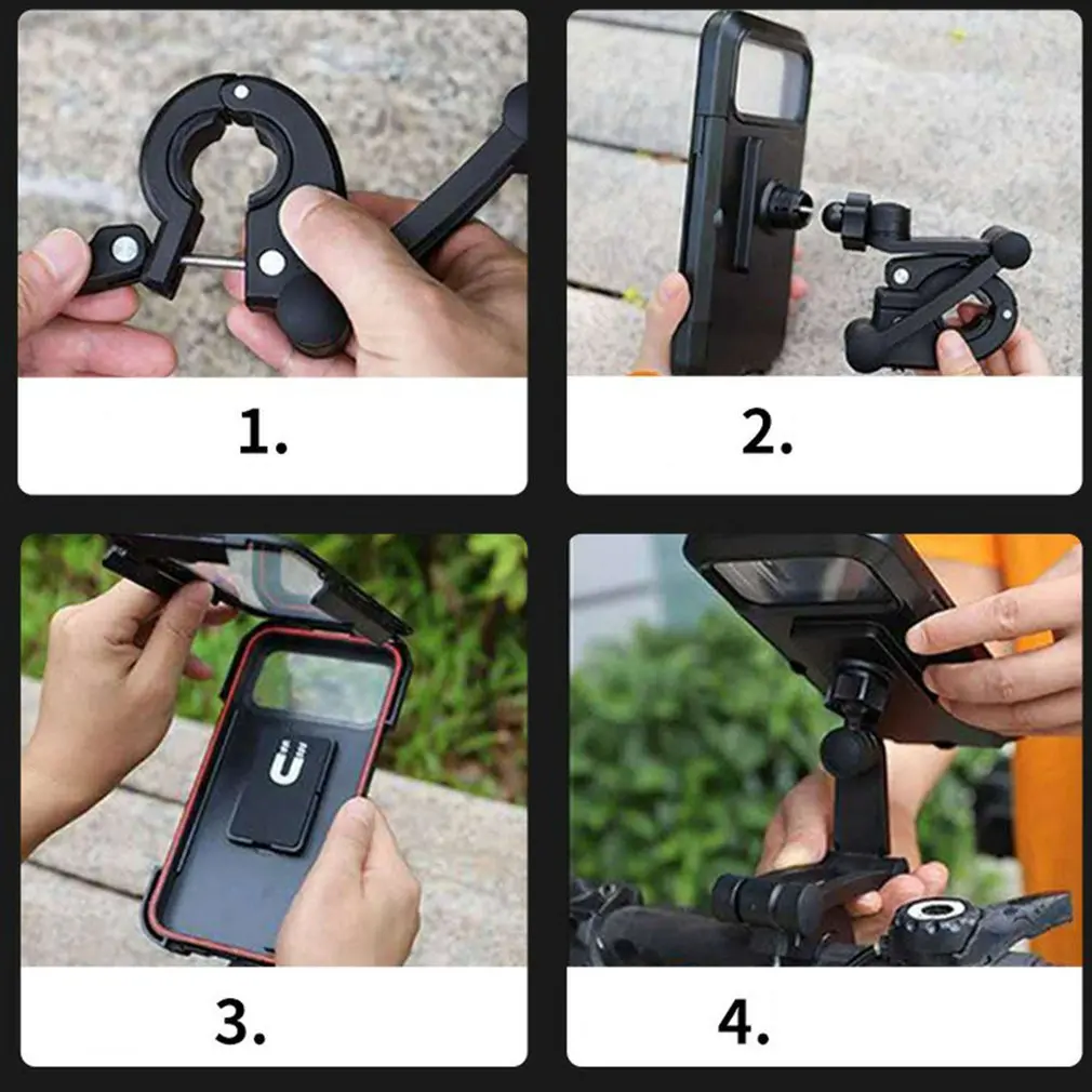 adjustable waterproof bicycle phone holder universal bike motorcycle handlebar case cell phone support mount bracket bag free global shipping
