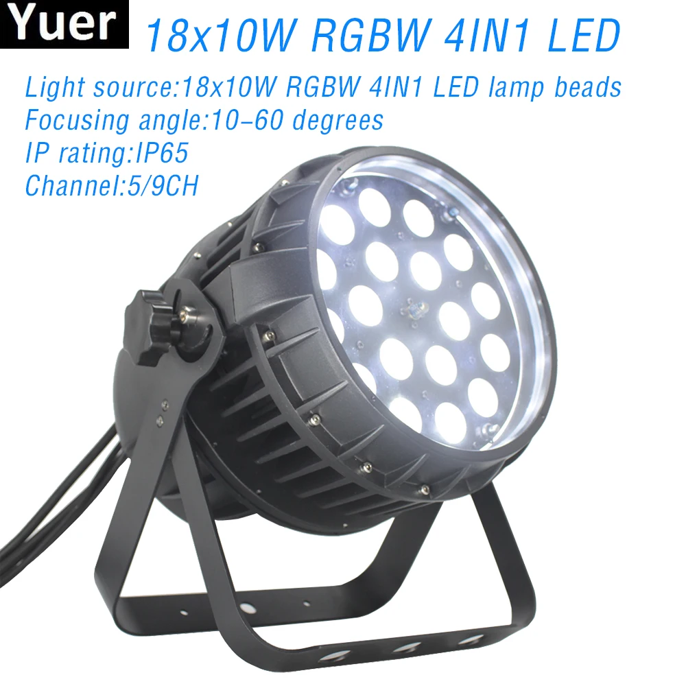 Новый 18x10 Вт RGBW светодиодный водонепроницаемый светильник DMX512 с эффектом мытья