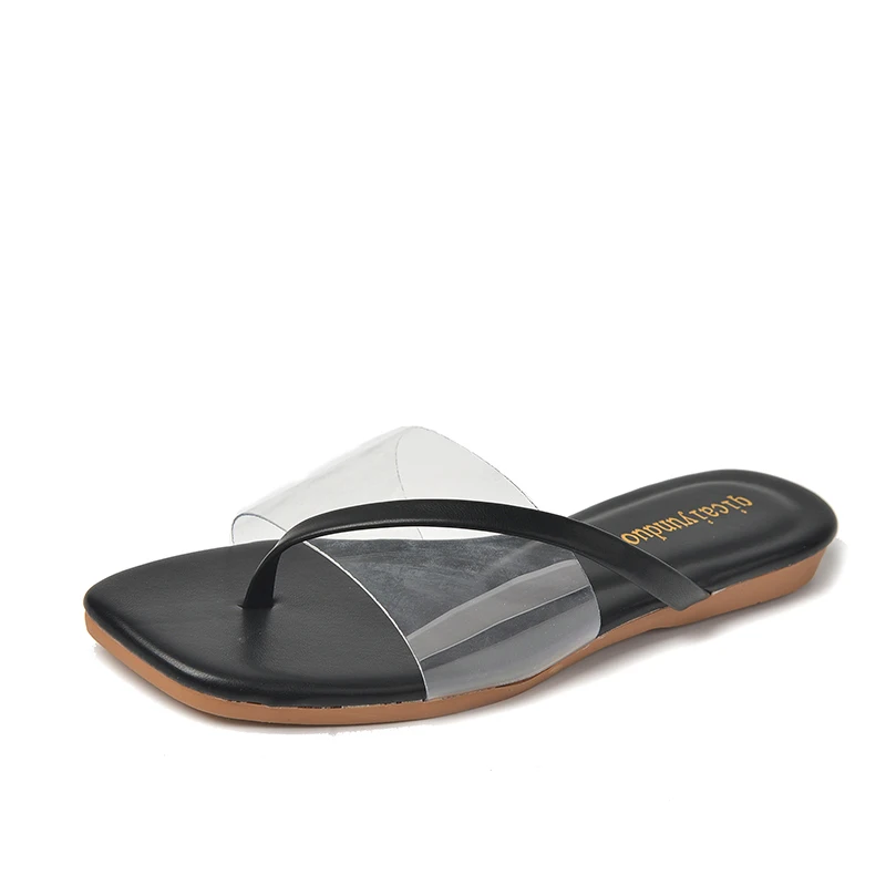 

Summer Flip Flops Fashion Transparent Women Slippers Slip-on Flat Ladies Casual Shoes Holiday Beach Slides Slippers Women Shoes
