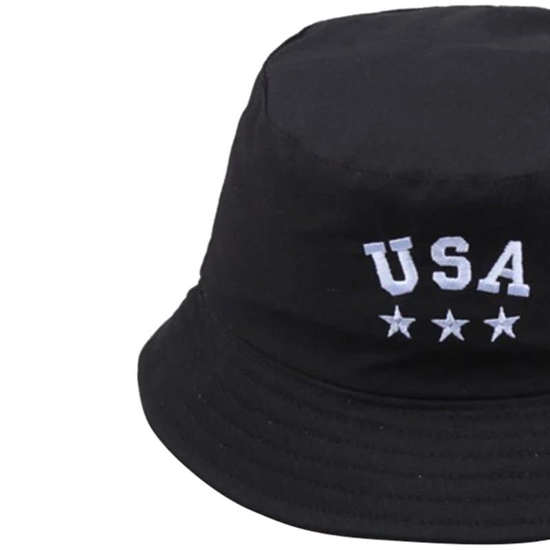 

2019 Unisex Zomer Casual Strand Hoeden Katoen Outdoor voor Mannen Hip Hop Visser USA Hoed Brief Borduurwerk Hoeden