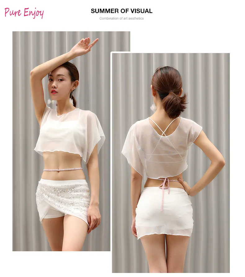 

Women Belly Dancing Set Belly Dance Clothes Suits top+short skirt 2pcs lady Oriental Dance Beginners Dance practice clothes