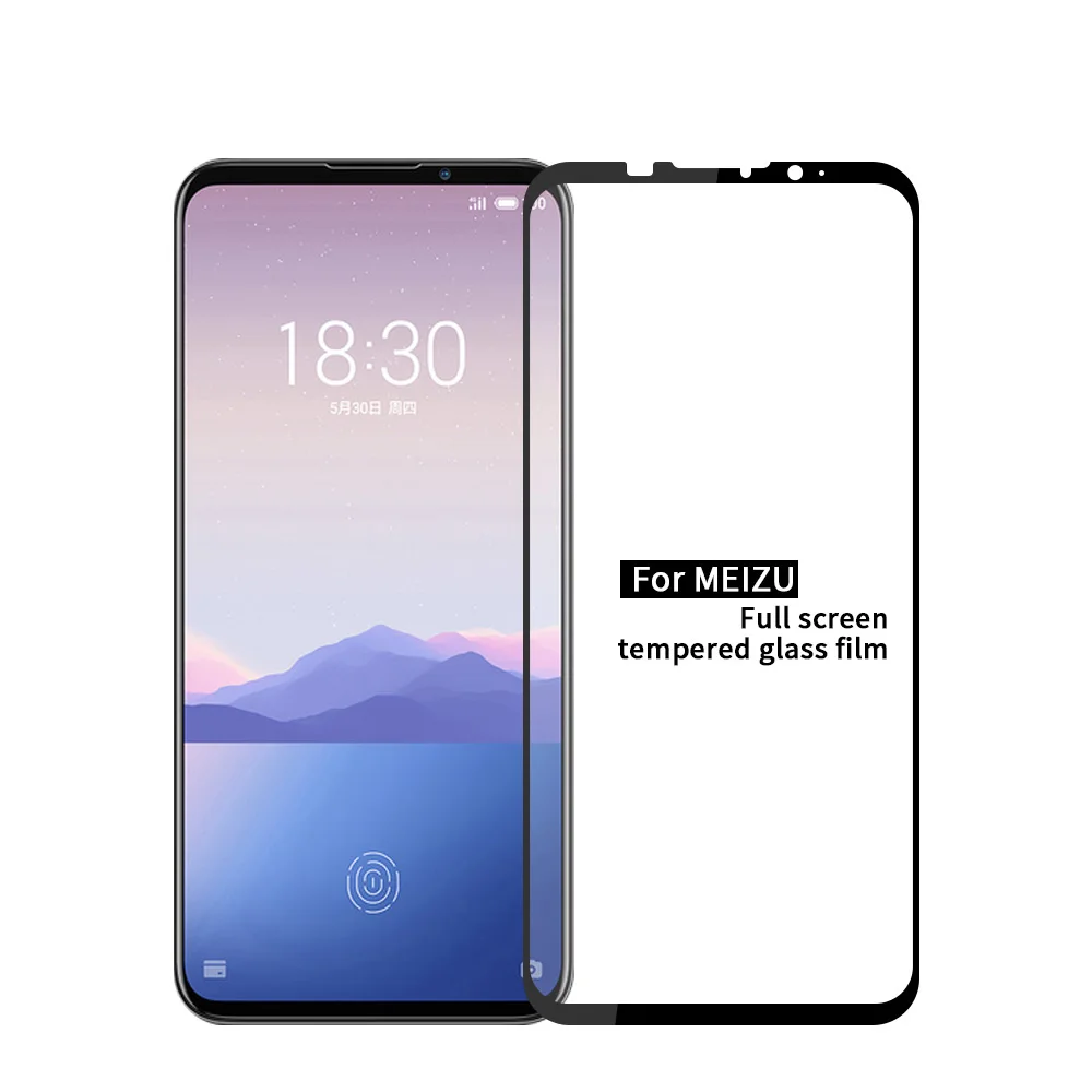 

Full Color Cover For Meizu 16X 16S Note 8 9 High Definition Explosion Proof Film Tempered Glass Protective Screen Protector