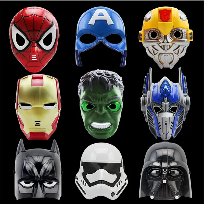 100pcs/lot Led Batman Masks Spiderman America Captain Iron Man Hulk Star Wars Mask Halloween Party Cos Superhero Props | Дом и сад