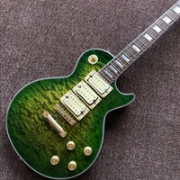 new standard custom green color flame top electric guitar3 pickups gitaarrosewood fingerboard custom guitarra