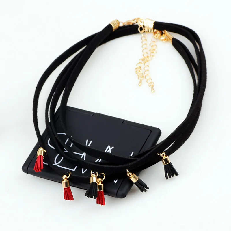 Новинка 2019 ожерелье из ультрафибры для шеи короткое до ключиц