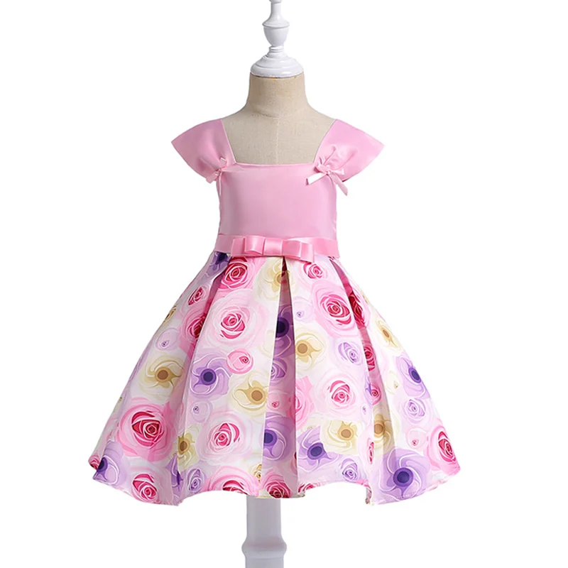 

Girls Birthday Party Dresses Fashion Children Clothing Princess Single Shoulder Dress For Girls Costume Kids Wedding Dresses