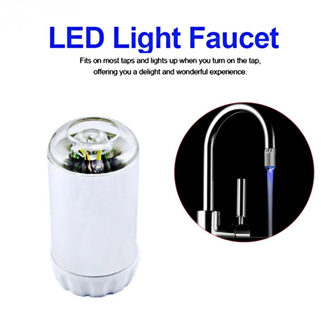 Светодиодный водопроводный кран 3 изменения цвета контроль температуры