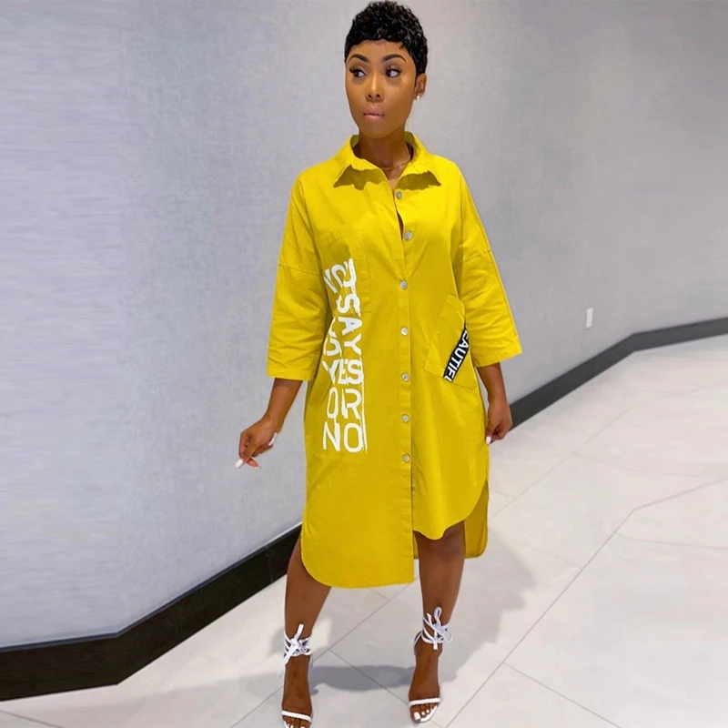 Женское длинное платье рубашка на пуговицах повседневное свободное белое