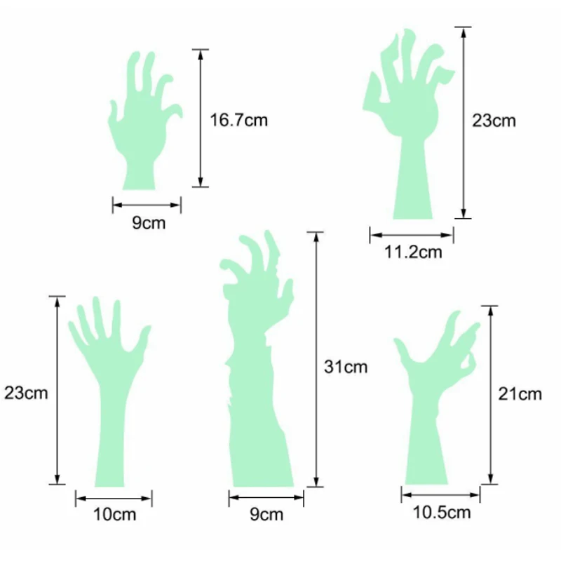 

New Halloween Fluorescent Sticker Eye Arm Luminous Wall Sticker Living Room Bedroom Children's Room Decoration Painting