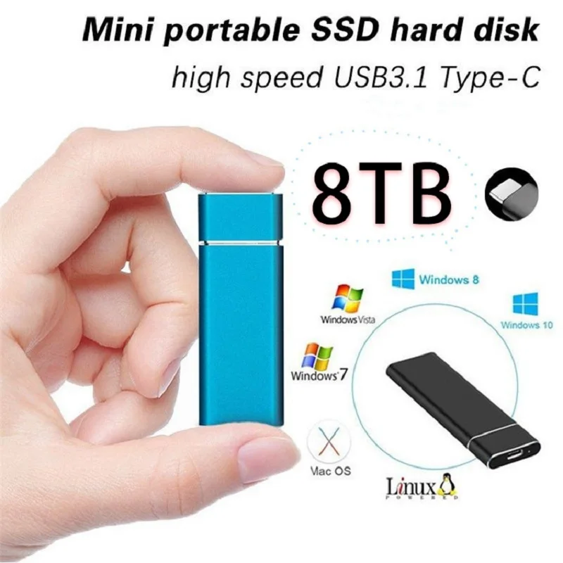 Внешний жесткий диск SSD M.2 портативный жесткий диск HD Externo HD 1 ТБ 2 ТБ 4 ТБ USB3.0 внешний жесткий диск 8 ТБ 4 ТБ внешний ssd