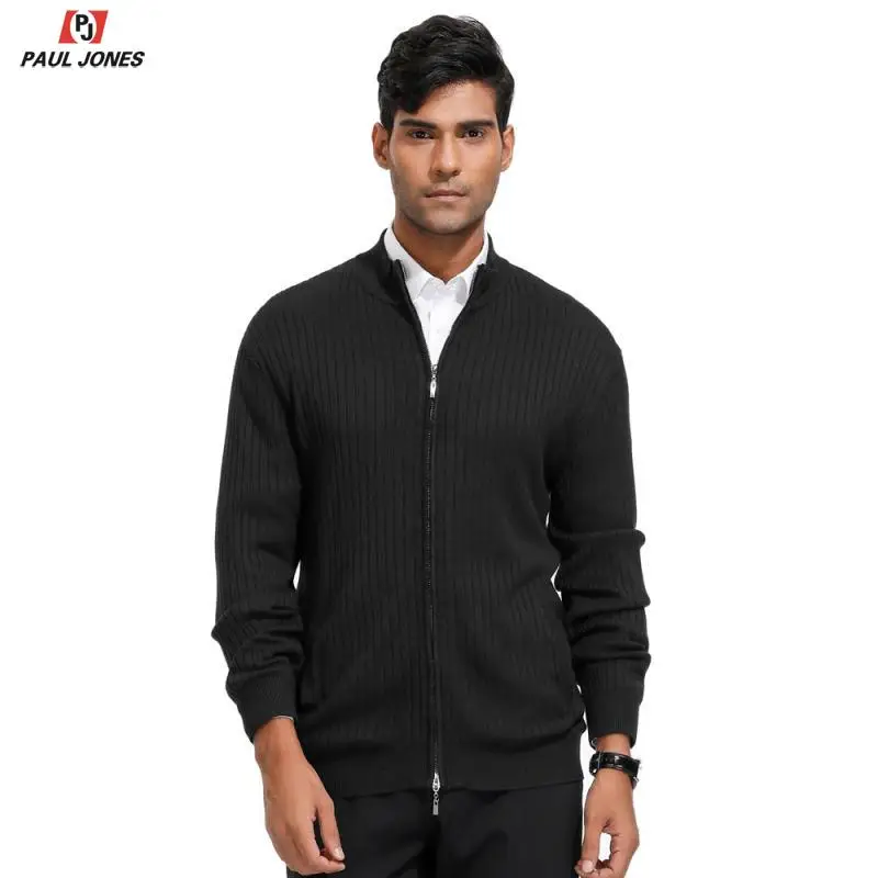PAUL JONES PJ Мужской Повседневный осенне-зимний свитер куртка пальто со стоячим