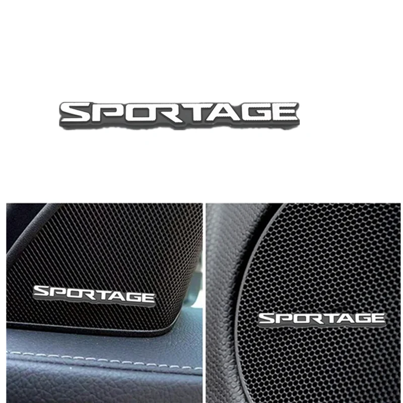 4 шт. алюминиевые 3D звуковые наклейки для динамиков Kia sportage rio ceed cerato soul sorento k2
