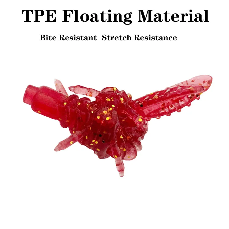 10Pcs Jigging Wobblers Fishing Lure 70mm 2.1g Floating Shrimp Soft Baits Trout Bass Craws Artificial Silicone Swimbait For Pike | Спорт и