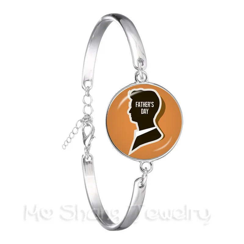 

Женский браслет с посеребренным покрытием, браслет ручной работы с изображением отца, 2018