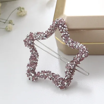 Barrettes Womens Barrettes Geometry Barrettes Simple Barrettes Fashion Barrettes Girls Barrettes Lovely Barrettes Metal Barrett - Цвет: Красный