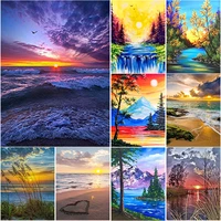 new 5d diy diamond painting full square round drill sea view diamond embroidery scenery cross stitch crafts home decor art gift