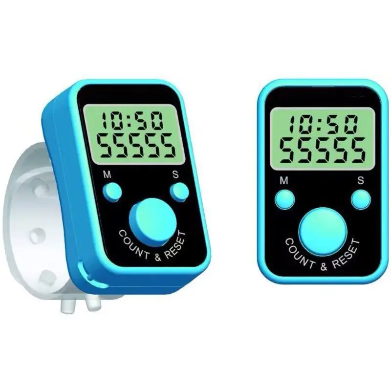 Finger Counter Chanting LCD Electric Digital Display with Time Ring Register Sewing Knitting Weave Tool |