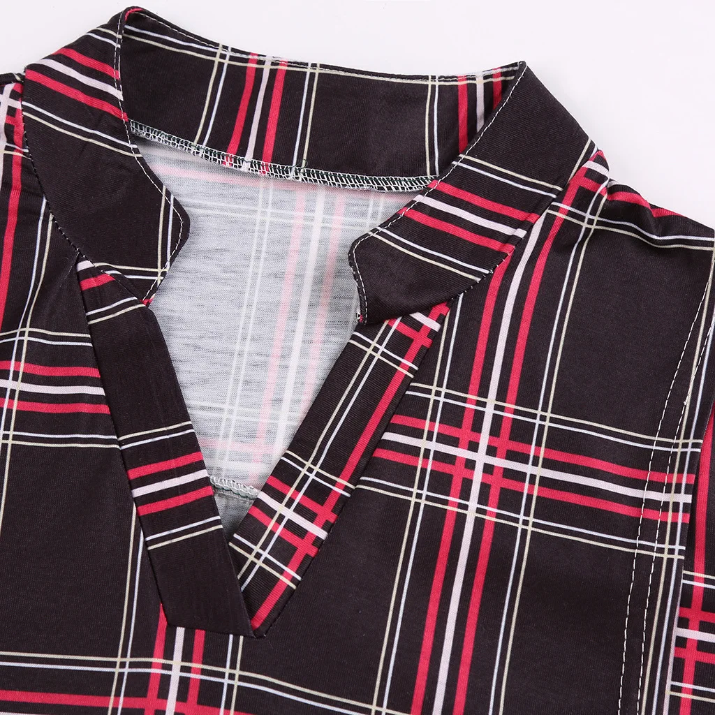 Одежда для кормящих матерей Повседневный клетчатый Топ с длинным рукавом