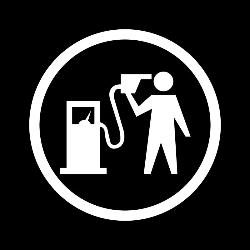 

Car Sticker Funny Decal Gas Fuel Creativity Cartoon Sunscreen Waterproof Cover Scratches Vinyl,13cm*13cm
