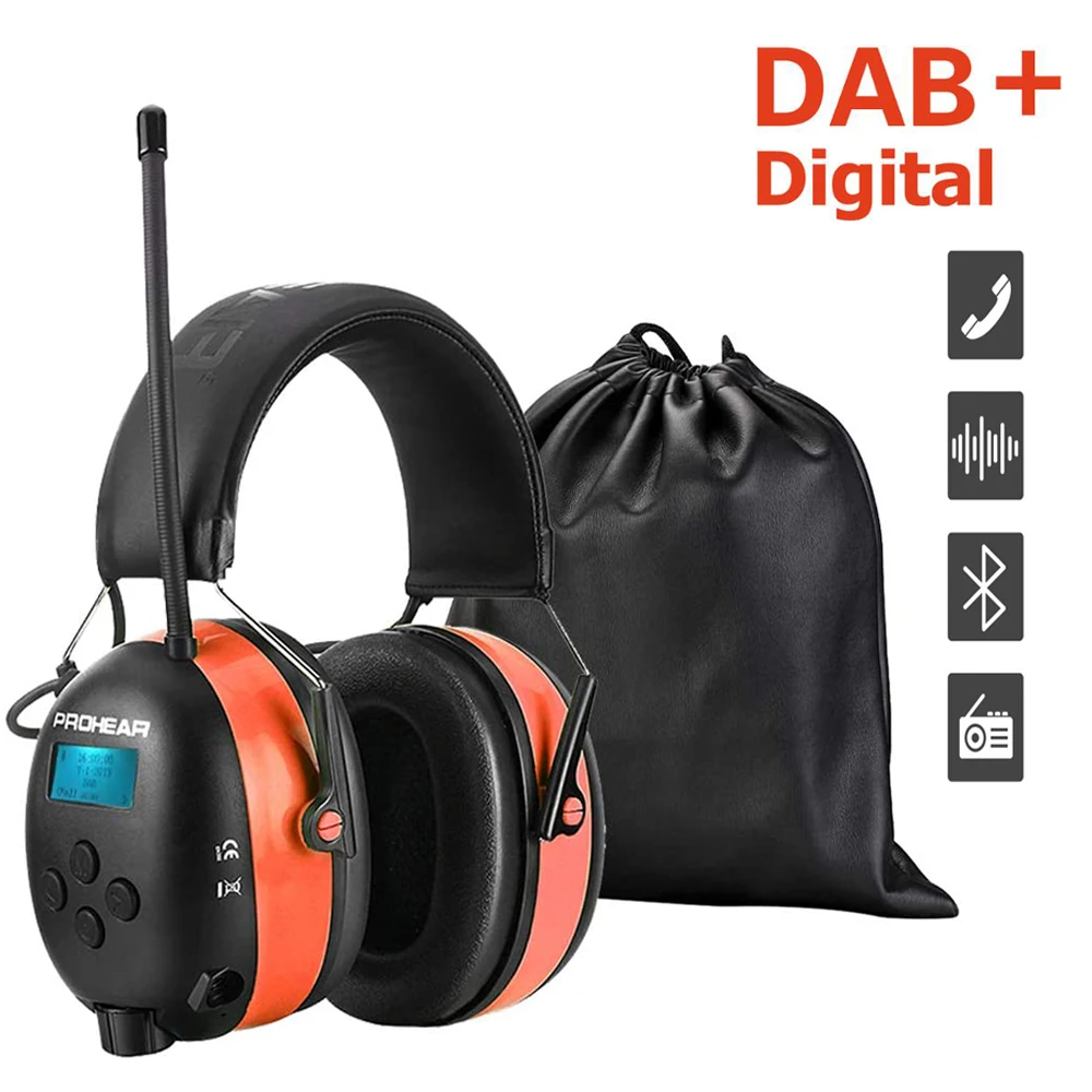Электронные Наушники ZOHAN с Bluetooth 5 0 наушники DAB/FM перезаряжаемой батареей 2000 мА для
