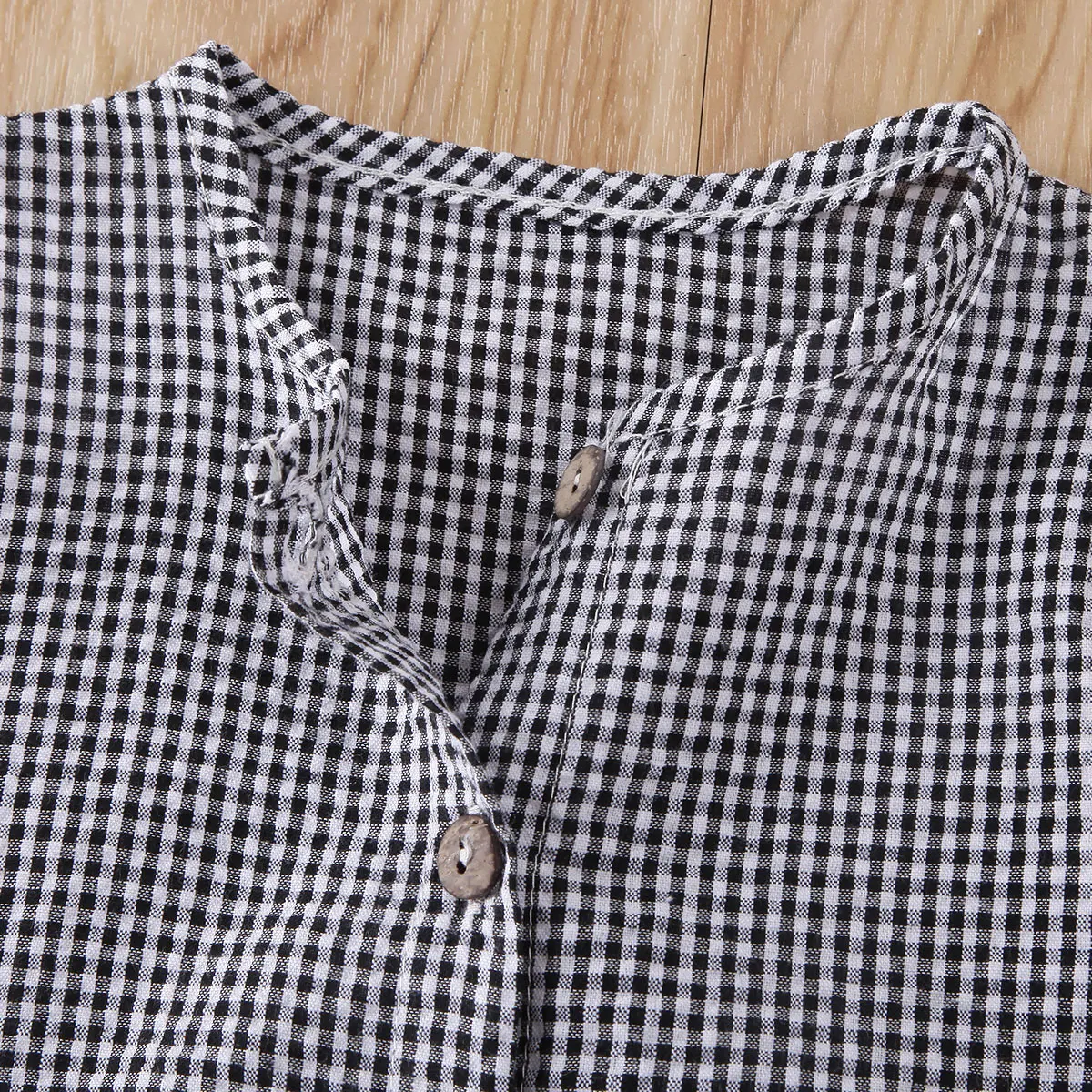 Одежда для новорожденных мальчиков и девочек клетчатый комбинезон без рукавов