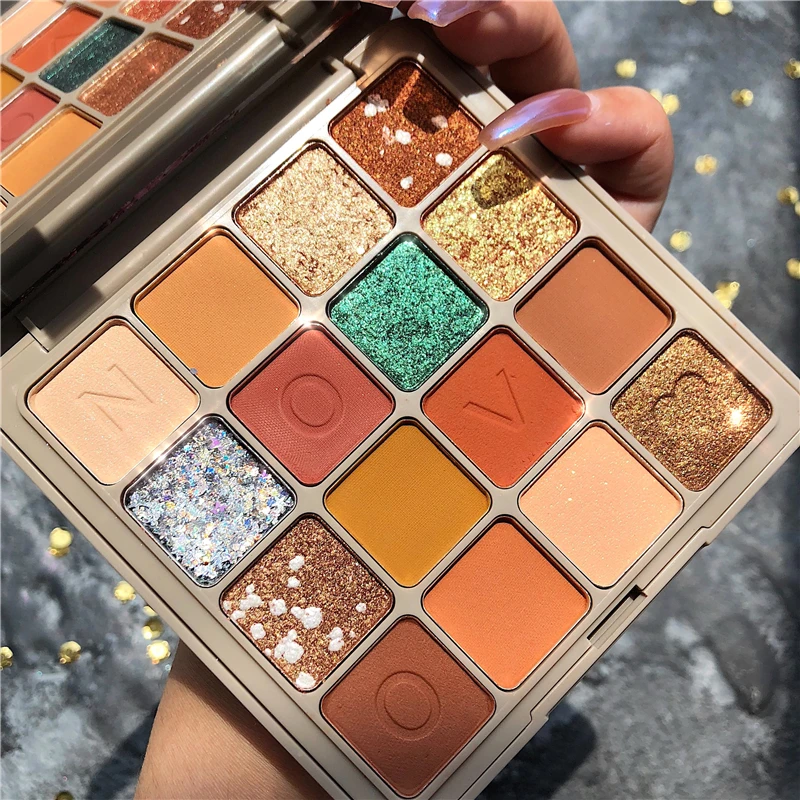 Новая Палетка глазурованных идеальных блестящих матовых теней для век стойкие