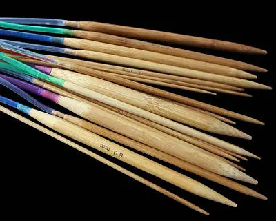 Горячая Мода 18 шт. круглая бамбуковая с красочные пластиковые согласно вязальные