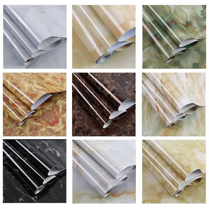 Special waterproof and oil-proof marble self-adhesive wallpaper wall stickers bathroom bedroom kitchen cabinet home improvement |