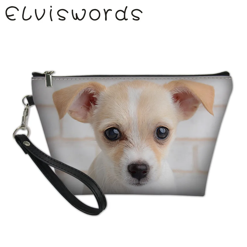 ELVISWORDS забавные женские сумки для макияжа в стиле Харадзюку корги собаки принт